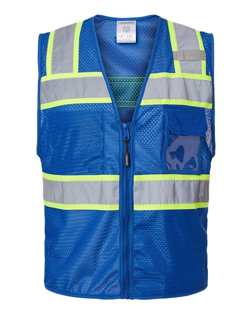 Kishigo B150-156 Unisex EV Series® Enhanced Visibility 3 Pocket Mesh Vest