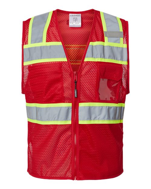 Kishigo B150-156 Unisex EV Series® Enhanced Visibility 3 Pocket Mesh Vest