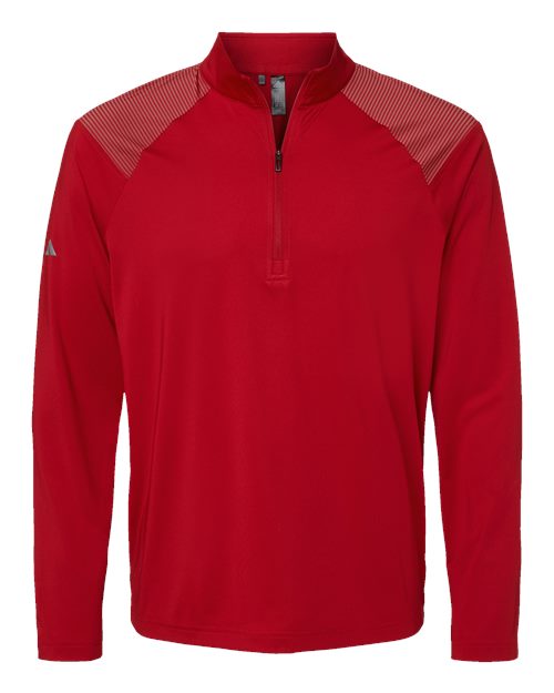 Adidas A520 Men's Shoulder Stripe Quarter-Zip Pullover