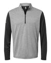 Adidas A522 Men's Heather Block Print Quarter-Zip Pullover