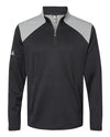 Adidas A532 Men's Textured Mixed Media Quarter-Zip Pullover
