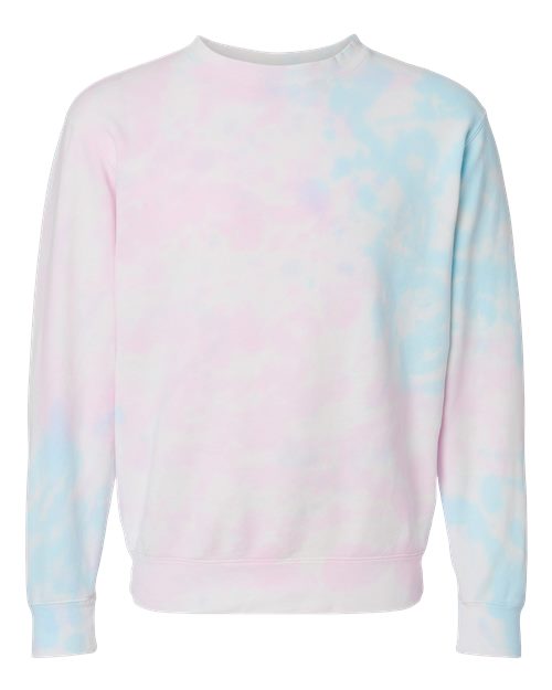Independent Trading Co. PRM3500TD Unisex Midweight Tie-Dyed Crewneck Sweatshirt