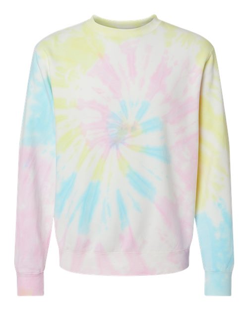 Independent Trading Co. PRM3500TD Unisex Midweight Tie-Dyed Crewneck Sweatshirt