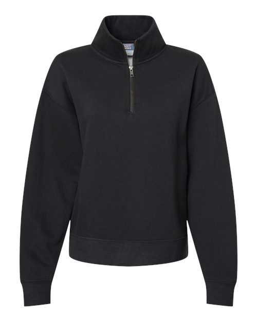 MV Sport W22713 Women's Sueded Fleece Quarter-Zip Sweatshirt