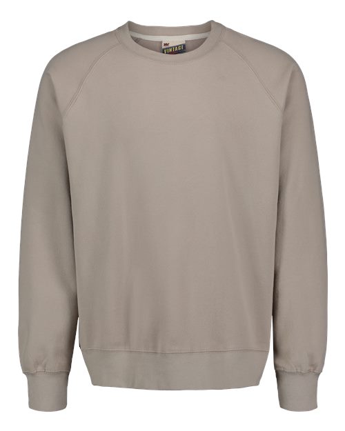 MV Sport 17116 Men's Vintage Fleece Raglan Crewneck Sweatshirt
