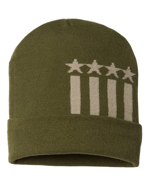 CAP AMERICA RK12 USA-Made Patriotic Cuffed Beanie