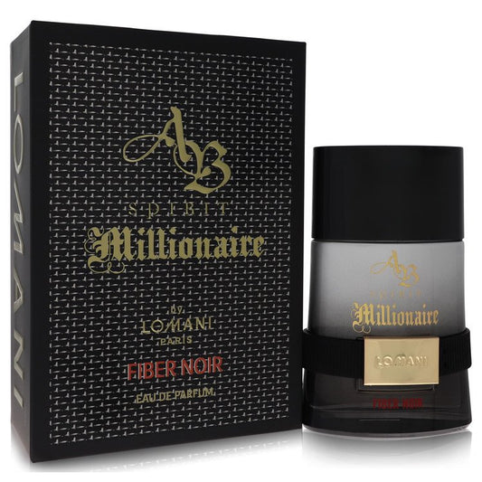 Ab Spirit Millionaire Fiber Noir by Lomani Eau De Parfum Spray 3.3 oz