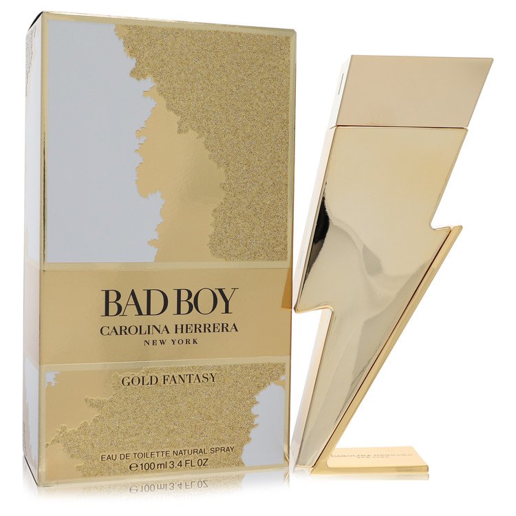 Bad Boy Gold Fantasy by Carolina Herrera Eau De Toilette Spray 3.4 oz