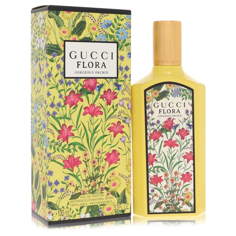Flora Gorgeous Orchid by Gucci Eau De Parfum Spray Refillable 3.3 oz
