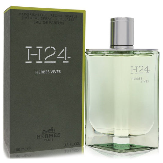 Hermes H24 Herbes Vives by Hermes Eau De Parfum Refillable Spray 3.4 oz