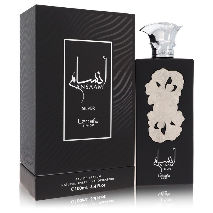 Lattafa Pride Ansaam Silver by Lattafa Eau De Parfum Spray (Unisex) 3.4 oz