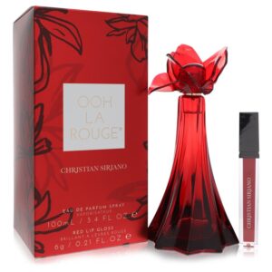 Christian Siriano Ooh La Rouge by Christian Siriano Eau De Parfum Spray + 0.21 oz Red Lip Gloss 3.4 oz