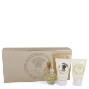 Versace Eros by Versace Gift Set -- .17 oz Mini EDP + .8 oz Shower Gel + .8 oz Body Lotion