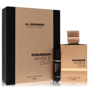 Al Haramain Amber Oud Black Edition by Al Haramain Gift Set 5 oz 5 oz Eau De Parfum Spray + 0.34 oz Refillable Spray