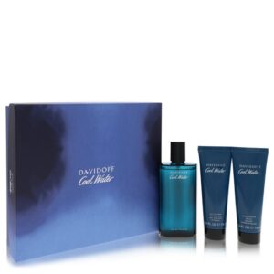 Cool Water by Davidoff Gift Set -- 4.2 oz Eau De Toilette Spray + 2.5 oz After Shave Balm + 2.5 oz Shower Gel