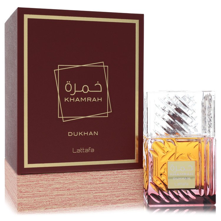Lattafa Khamrah Dukhan by Lattafa Eau De Parfum Spray (Unisex) 3.4 oz