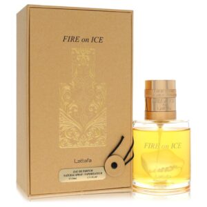 Lattafa Fire on Ice by Lattafa Eau De Parfum Spray (Unisex) 3.7 oz