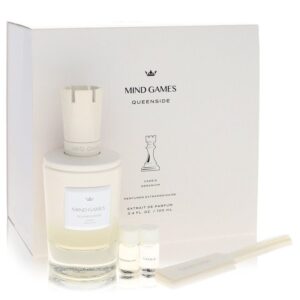Mind Games Queenside by Mind Games Gift Set -- 3.4 oz Extrait De Parfum Spray + 2 x 0.10 Mini Extrait EDP + Testing Papers