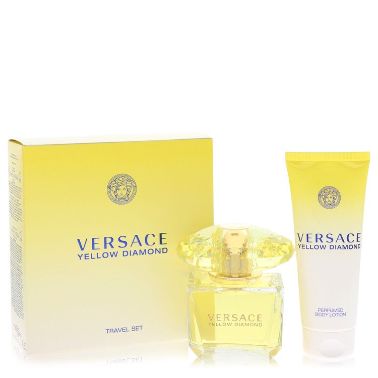 Versace Yellow Diamond by Versace Gift Set -- 3 oz Eau De Toilette Spray + 3.4 oz Body lotion