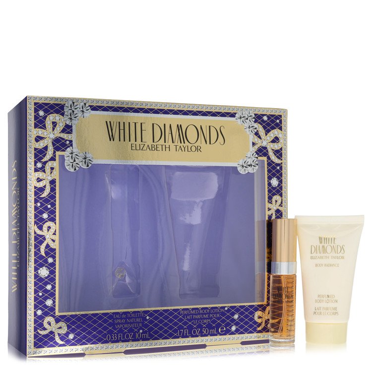 White Diamonds by Elizabeth Taylor Gift Set -- 0.33 oz Mini EDT Spray + 1.7 oz Body Lotion